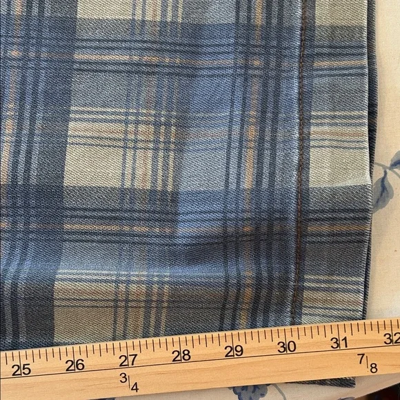 Judy Blue Plus Size Plaid High Waist Straight Leg Jeans 22W Blue & Tan Plain New - Picture 9 of 14